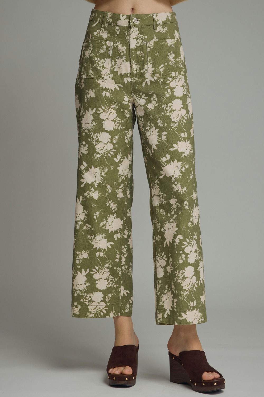 Good Company Floral Pant - Olive