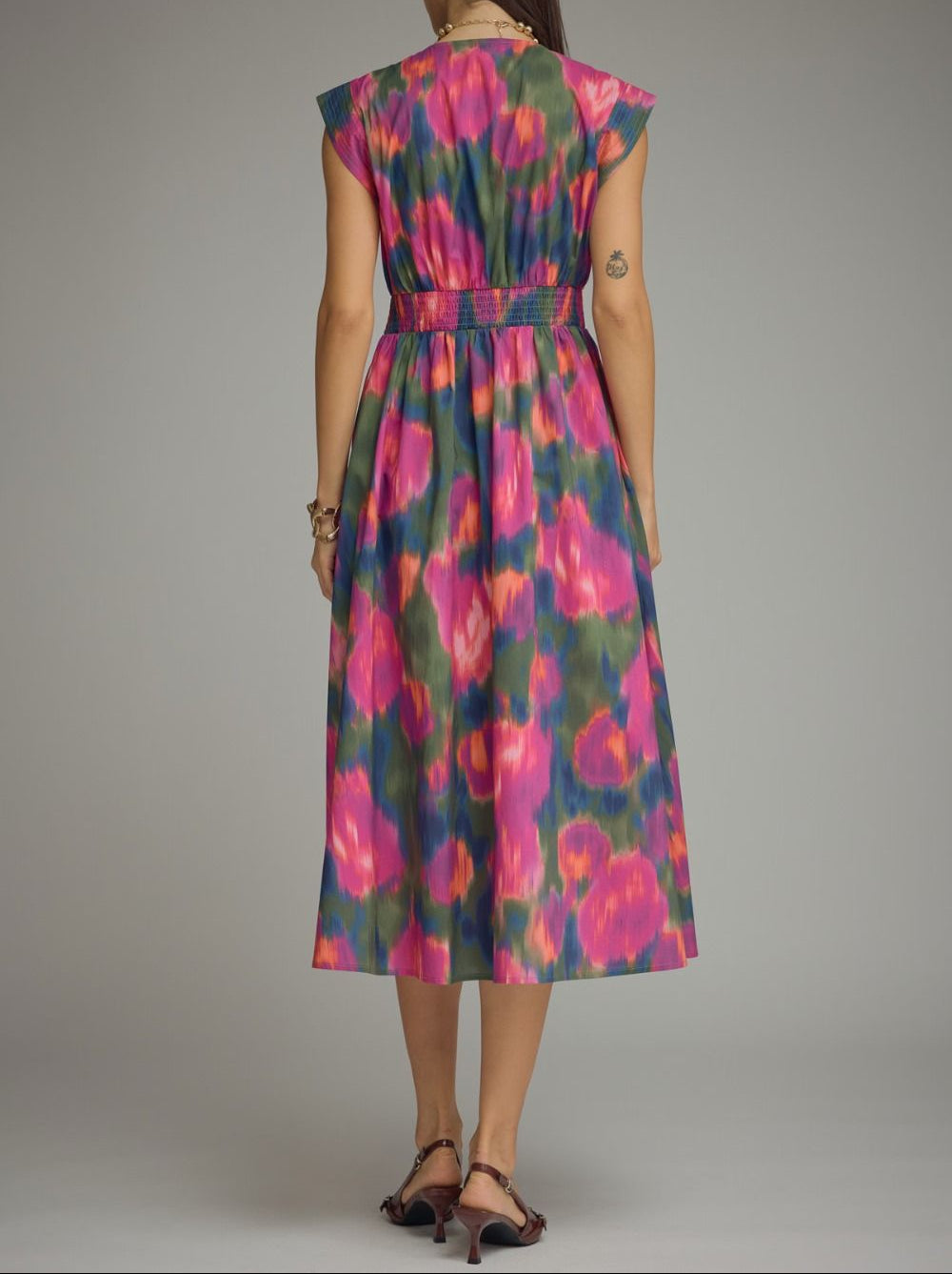Wake Up Cap Sleeve Midi Dress - Magenta