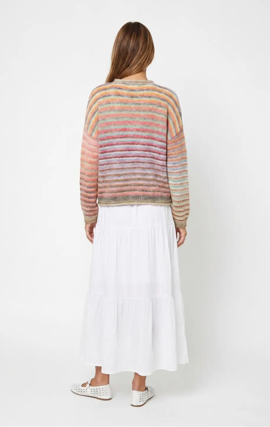 Early Riser Multi Colored Button Up Cardigan - Mocha Mix