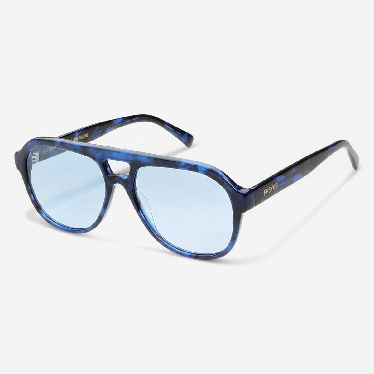 Freyrs Rio Acetate Mens Womens Aviator Sunglasses - Blue Tortoise