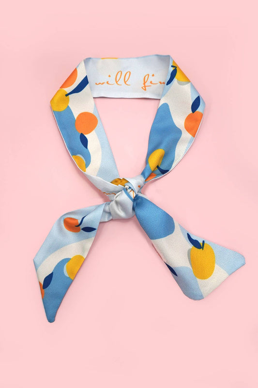 Soft Silky Skinny Twilly Scarf Necklace Wrap