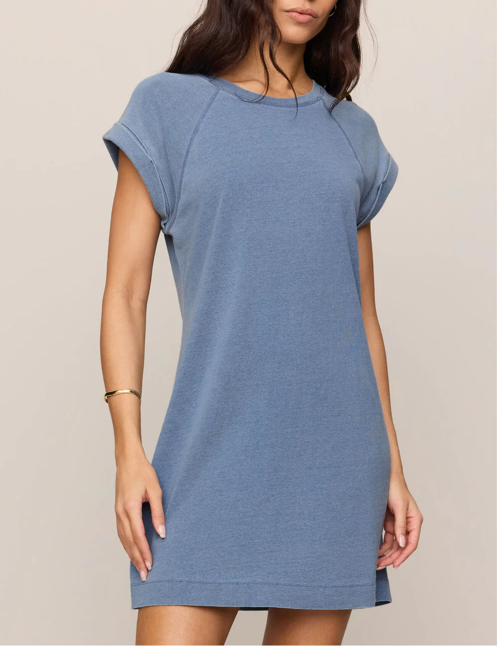 Z Supply Tate Jersey Denim Dress - Santorini indigo