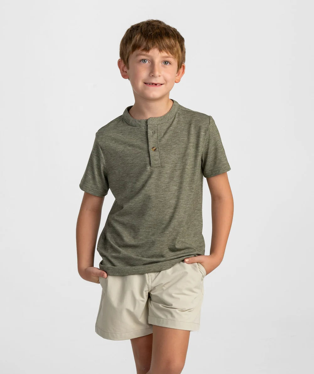 SSCO Boys Max Comfort Henley SS - Spanish Moss