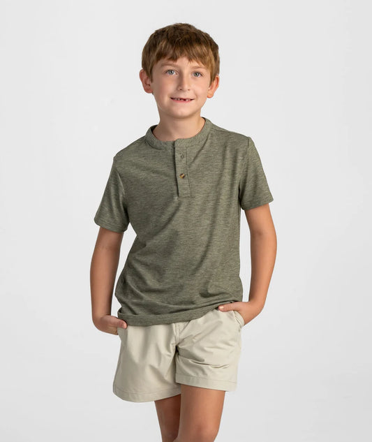 SSCO Boys Max Comfort Henley SS - Spanish Moss