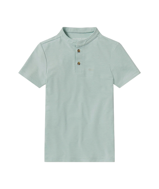 SSCO Boys Max Comfort Henley SS - Harbor Gray