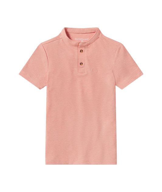 SSCO Boys Max Comfort Henley SS - Coral Sky