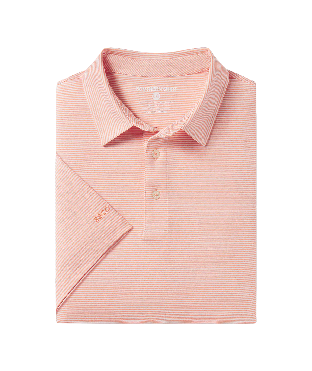 SSCO Heather Madison Stripe Polo - Flamingo