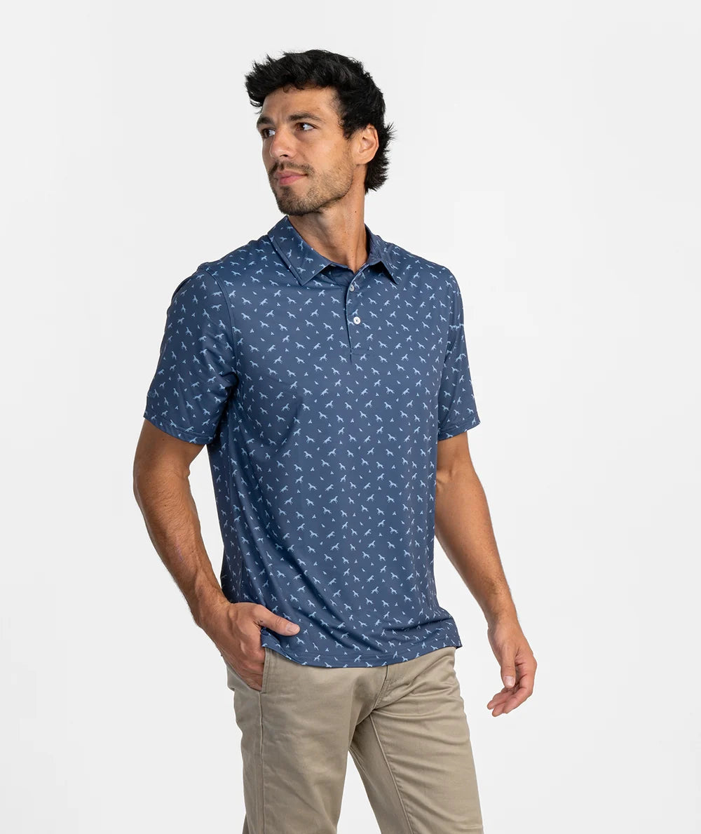 SSCO Uplands Unleashed Printed Polo - Midnight Navy