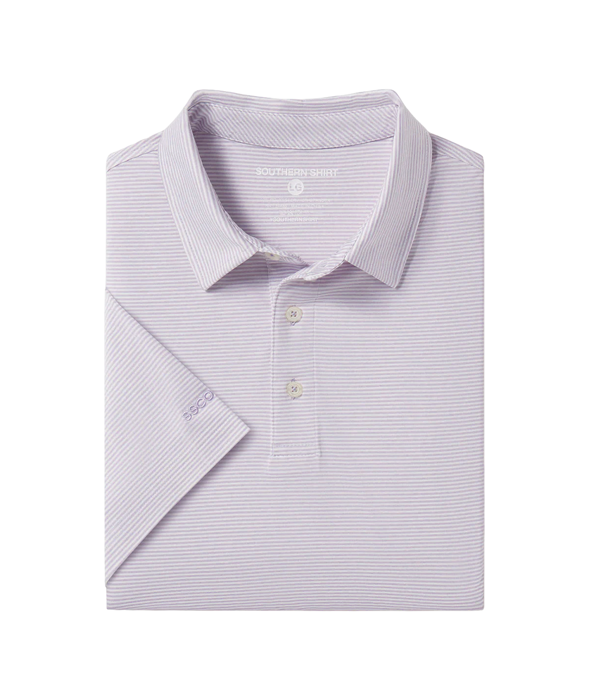 SSCO Heather Madison Stripe Polo - Orchid Petal