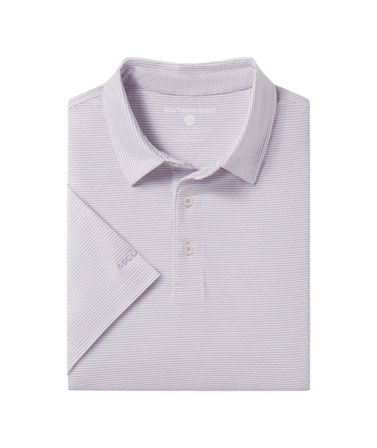 SSCO Heather Madison Stripe Polo - Orchid Petal