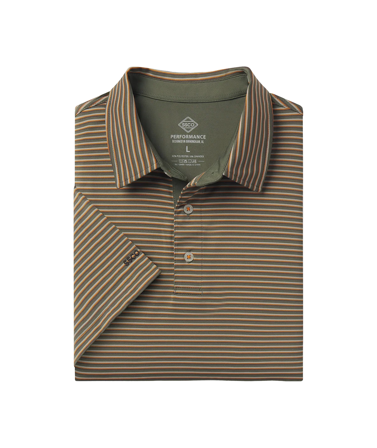 SSCO Crestline Stripe Polo - Marshland