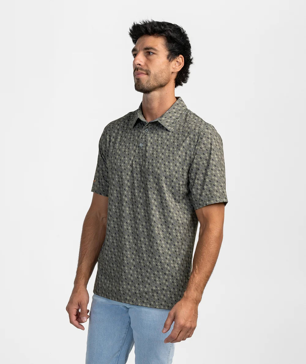 SSCO Southern Sportsman Printed Polo - Bayou Pine
