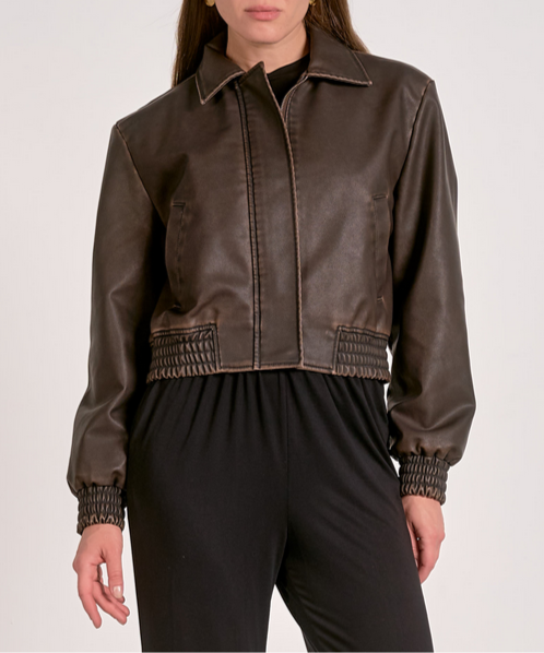 Elan Bomber Jacket - Brown