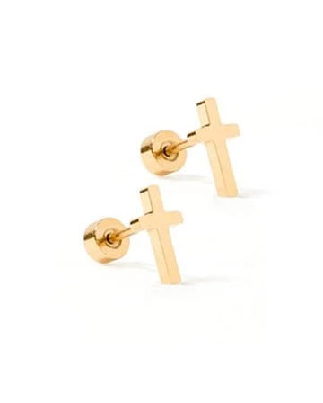 Catherine Cross - Screwback Stud Earrings