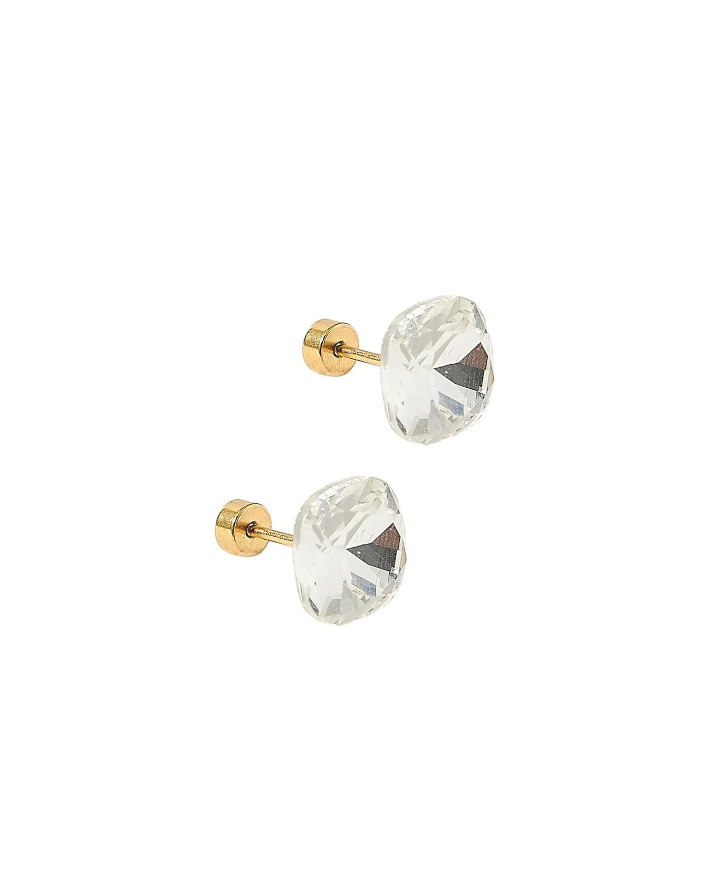 Kit Clear - Screwback Stud Earrings Lux