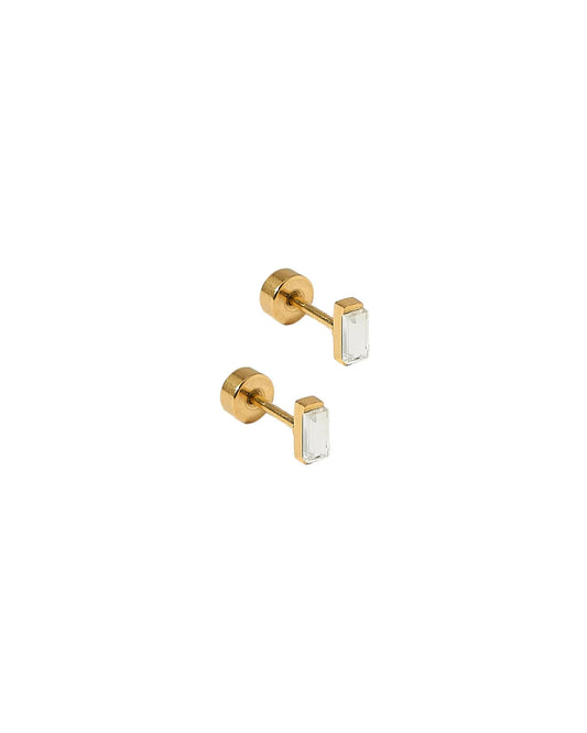 Micro Amber - Screwback Stud Earrings