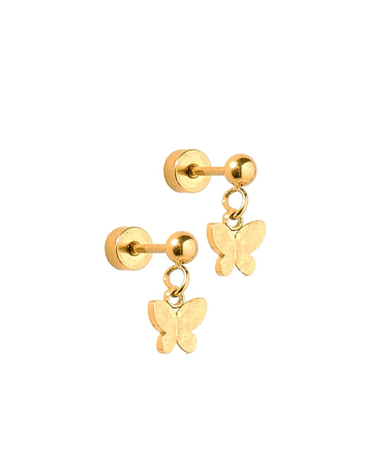 Millie Butterfly - Screwback Stud Earrings