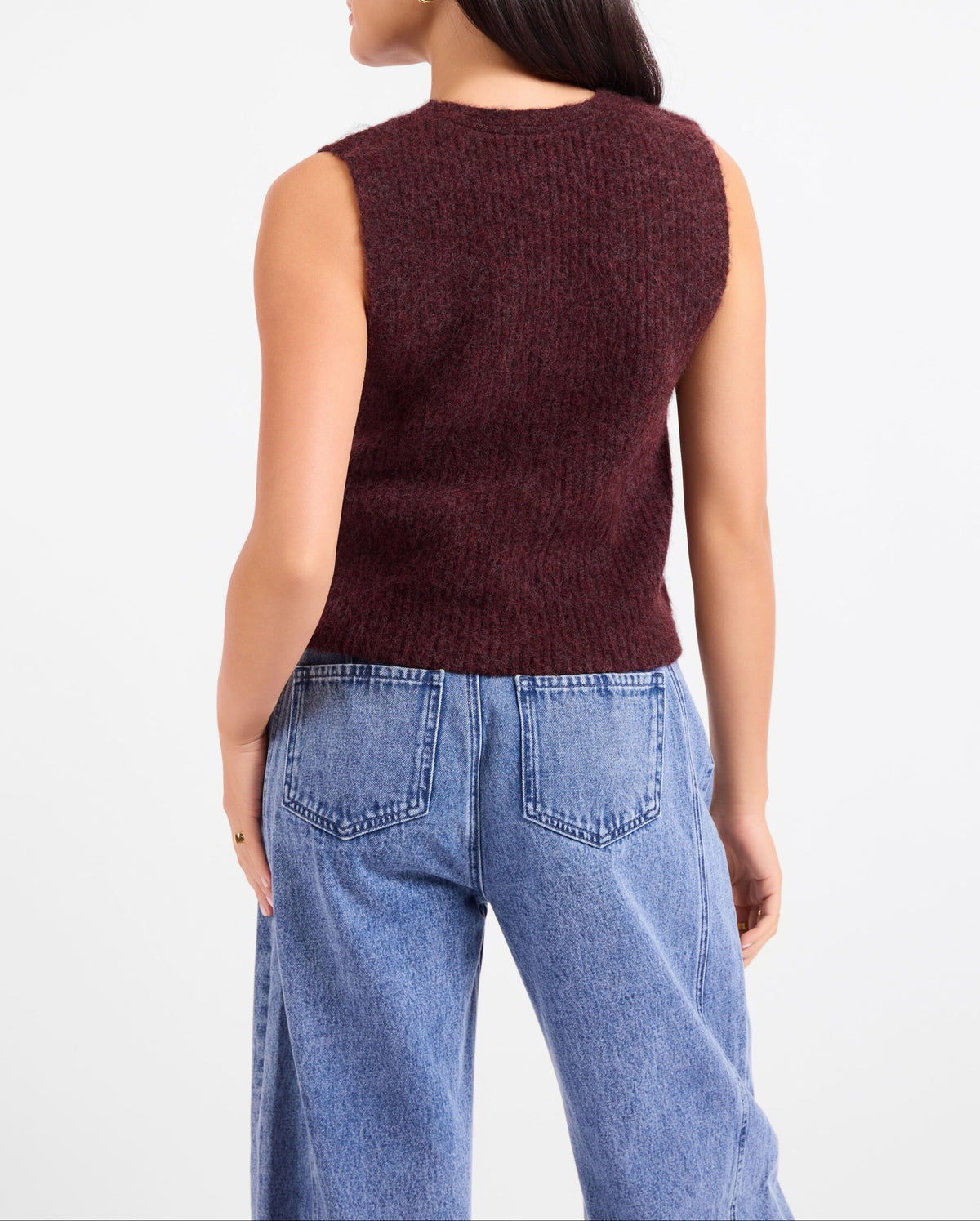 Warm Cider Sweater Vest - Burgundy