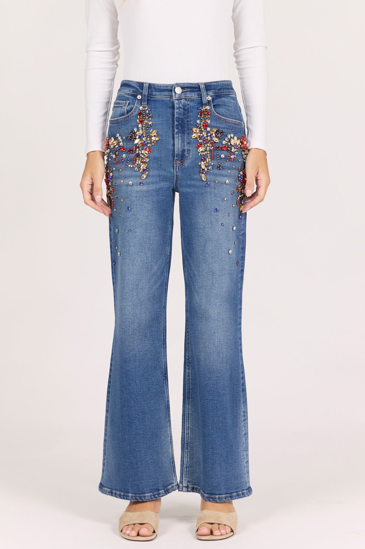 Dear John Fiona Wide Leg Pants - Crown Jewel