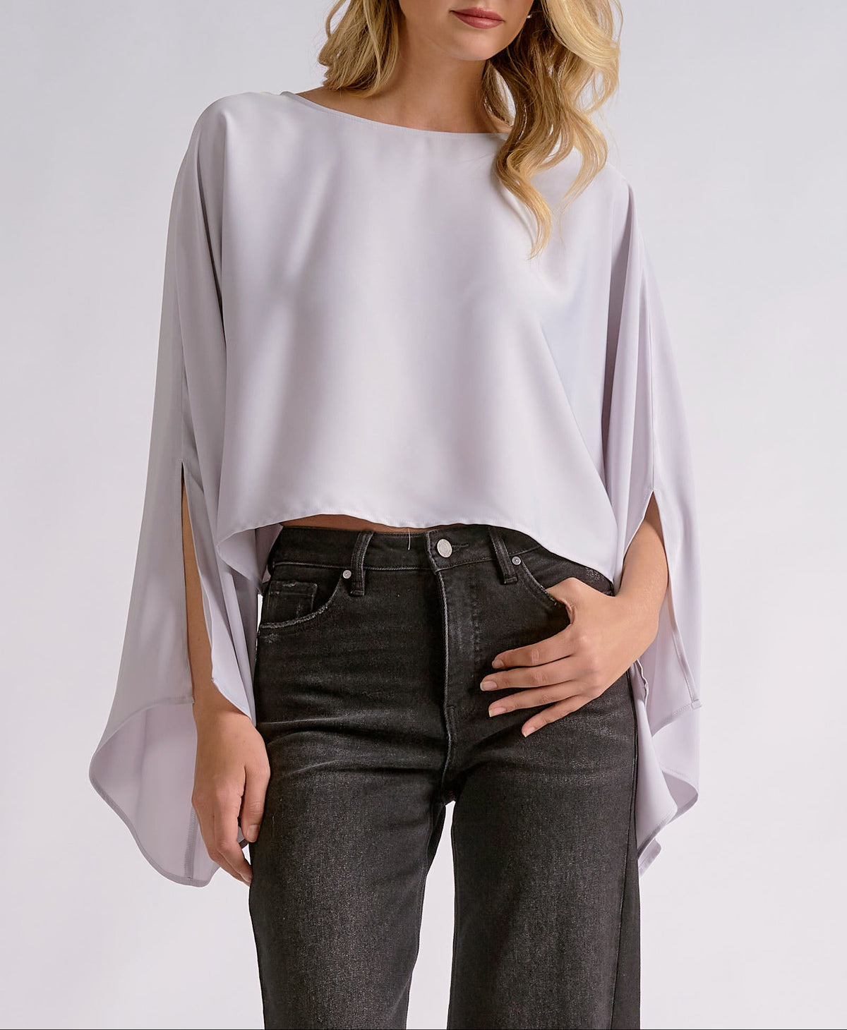 Silver Wishes Cropped Top — Silver