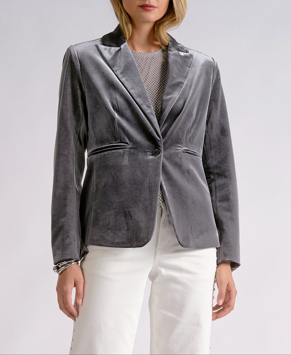 Silver Soirée Blazer — Silver