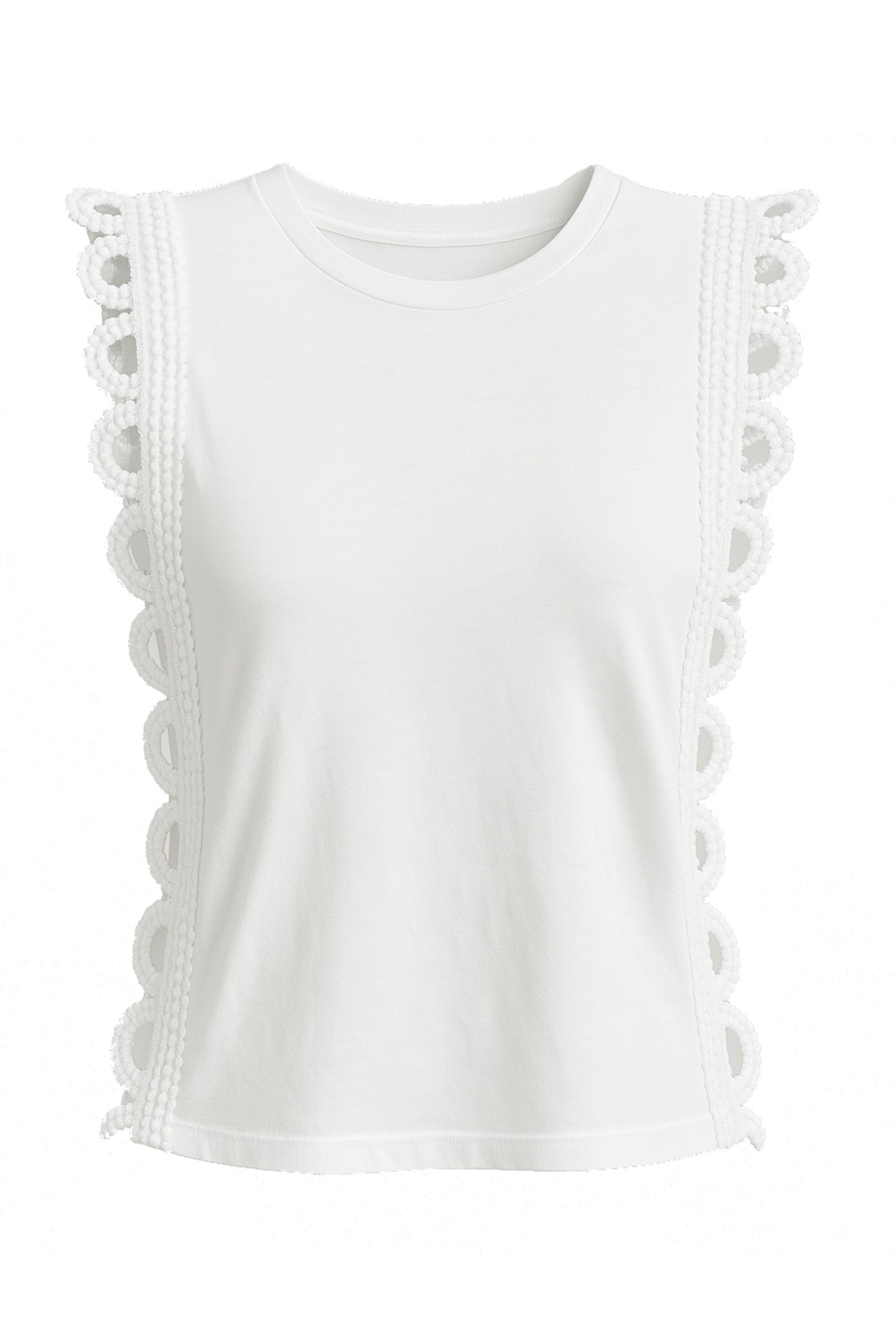 Another Love Ryder Side Lace Sleeveless Top - White