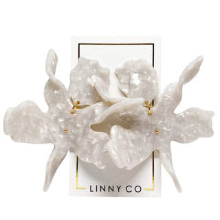 Flora Earrings - Pearl White