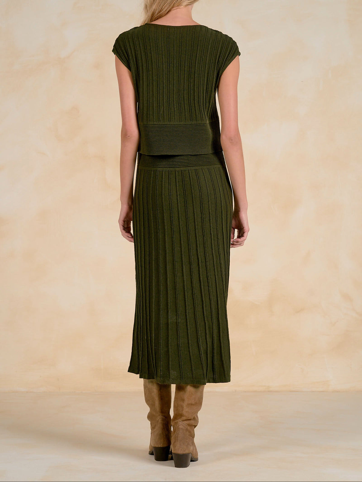 True Time Cap Sleeve Midi Dress - Olive