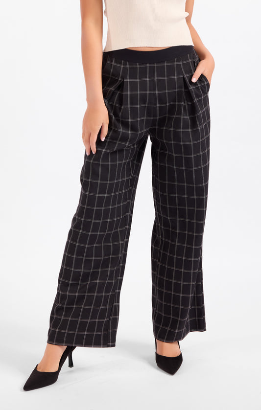 Better Days Pull On Pant - Black/White