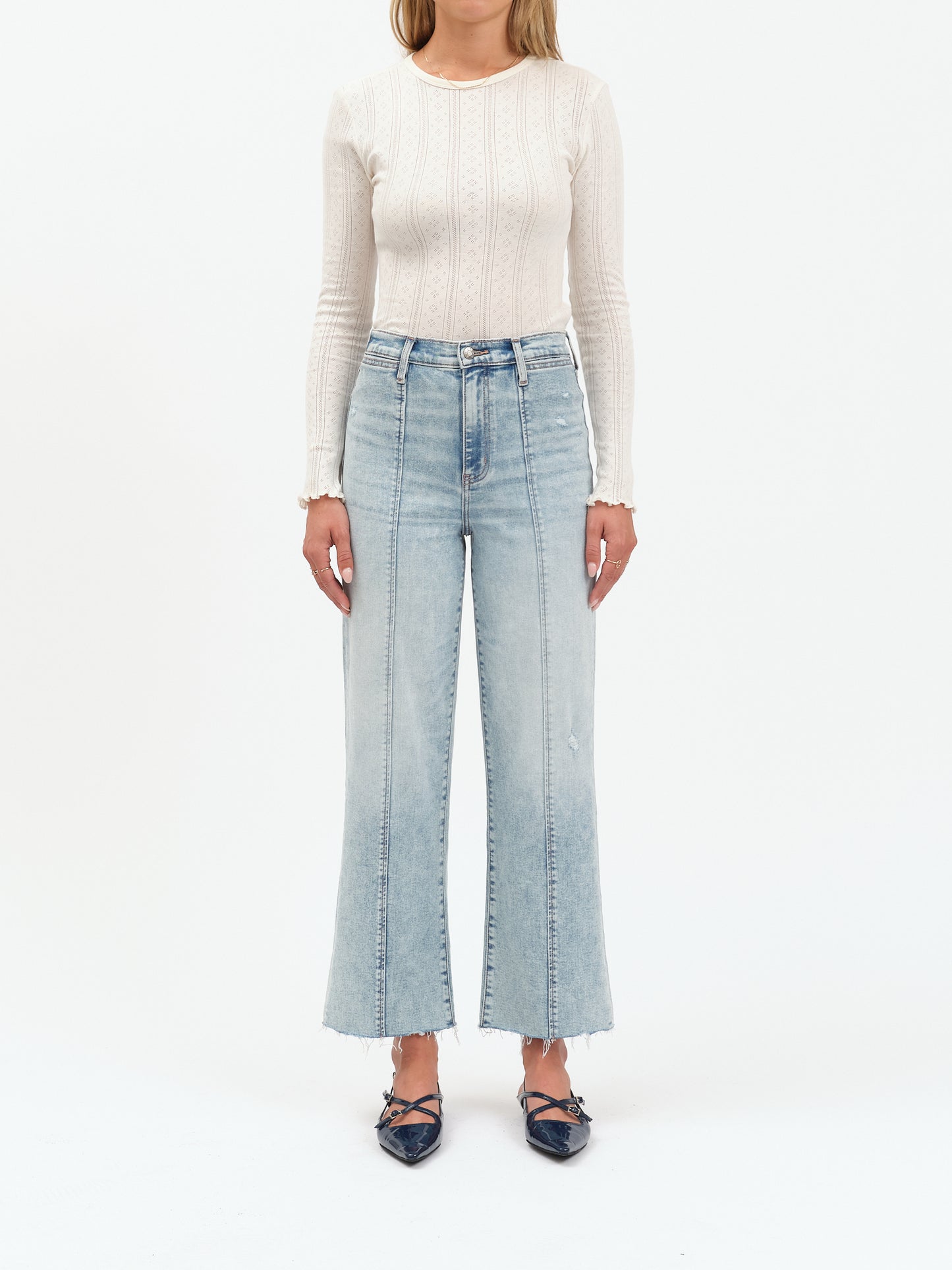 Daze Pleaser High Rise Wide Leg - Cupid