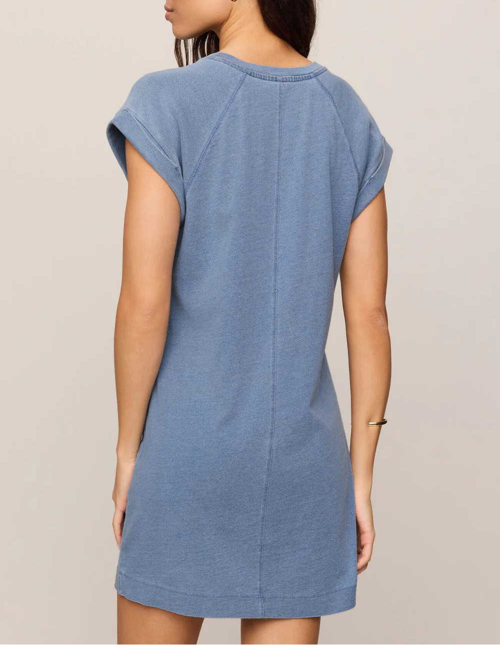 Z Supply Tate Jersey Denim Dress - Santorini indigo
