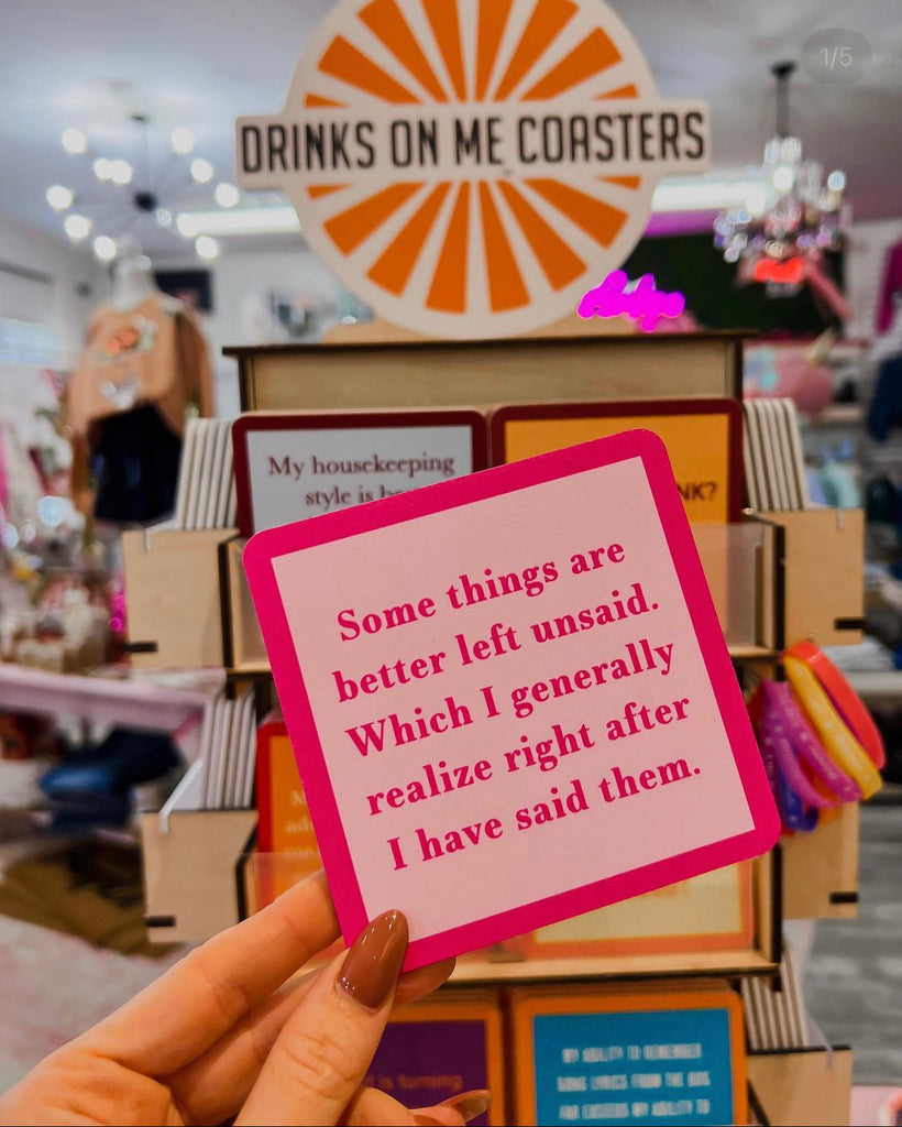Drinks On Me Coaster